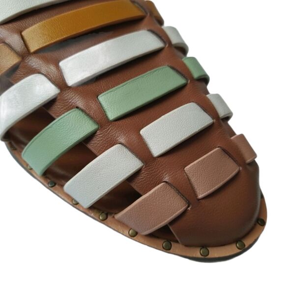 NWOT Crown Vintage Leather Mules Sandals - Picture 3 of 8